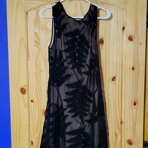 Black lace knee length cocktail dress